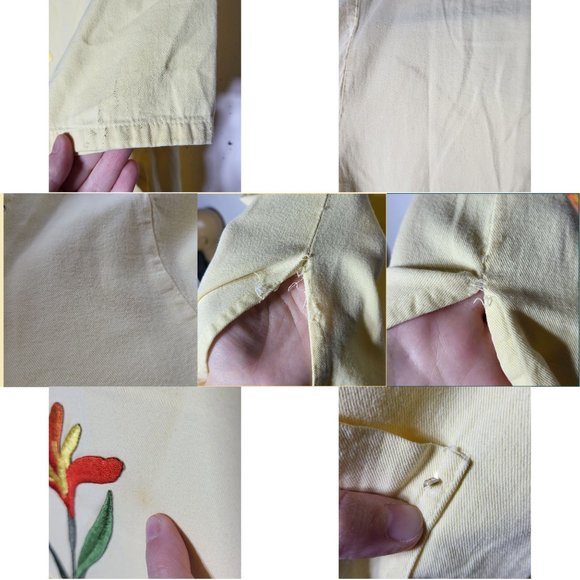 R & B Collections Womens Yellow Floral Embroidered Maxi Dress Size XL Muumuu - Picture 3 of 11